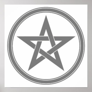 Gray Pentacle Poster