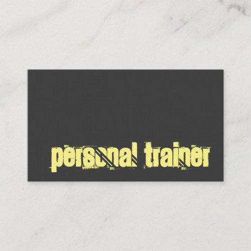 Gray Personal Trainer Fitness Sport Custom Linen Business Card