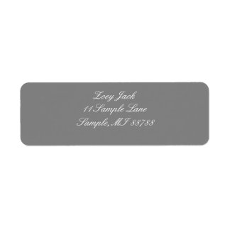 Gray Personalized Address Labels