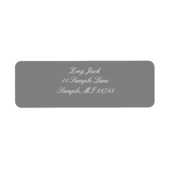 Gray Personalized Address Labels by LokisColors at Zazzle