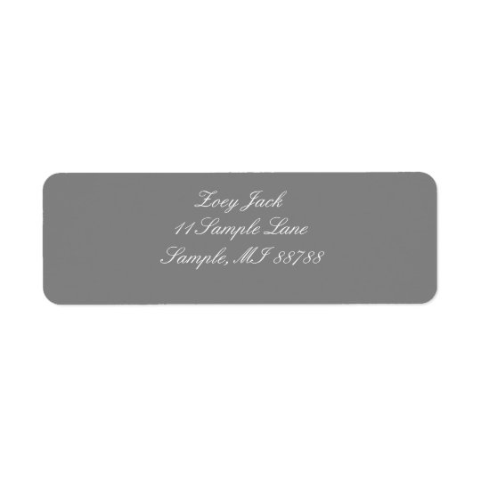 Gray Personalized Address Labels