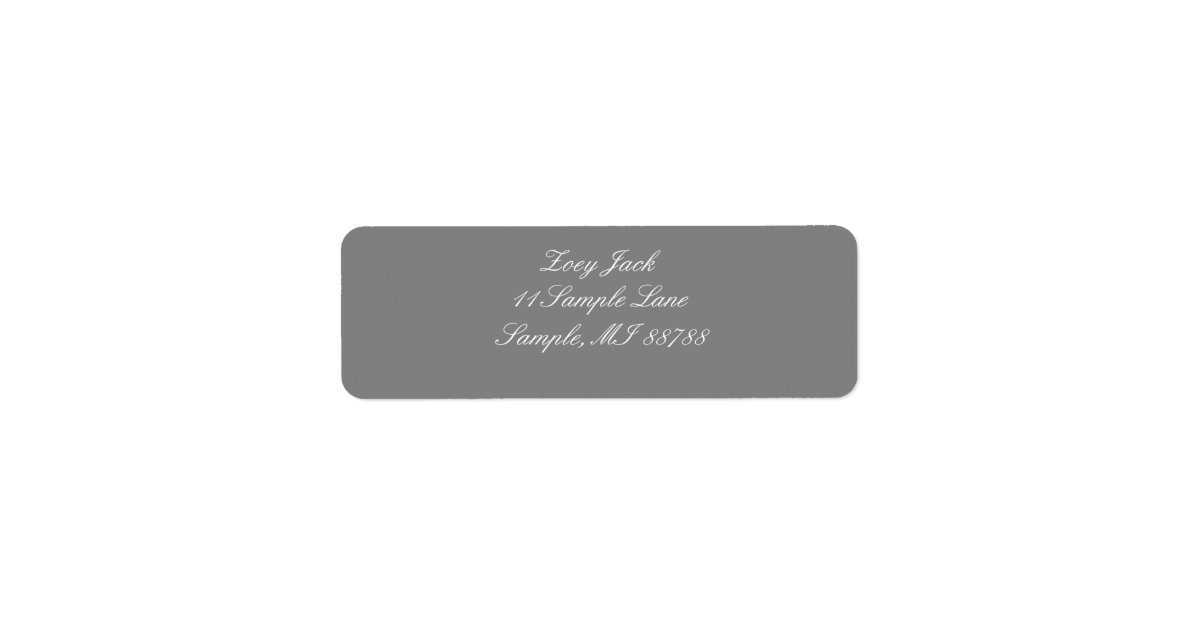 Gray Personalized Address Labels Zazzle