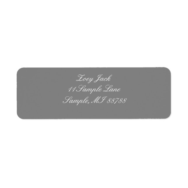 Gray Personalized Address Labels (Front)