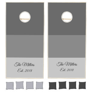 Gray Personalized Corn Hole Beanbag Game Funny