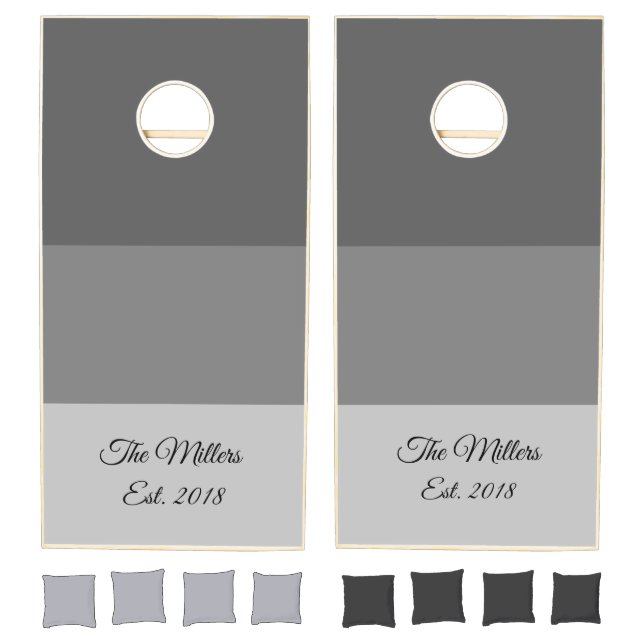 Gray Personalized Corn  Hole Beanbag Game Funny (Set)