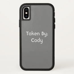 Gray Personalized Custom Phrase and Name iPhone X Case
