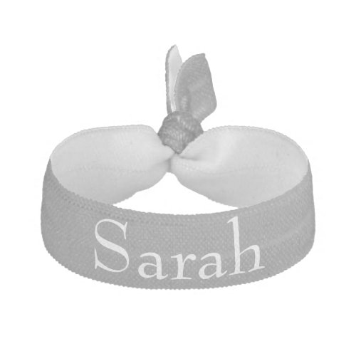 Gray Personalized Hair Tie