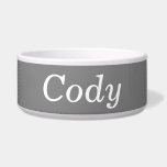 Gray personalized pet bowl<br><div class="desc">Sometimes we just want a nice gray to express how we feel or to remain gender neutral in our gift giving. It is a nice color that gets a bad rap. Let’s change the way the world looks at gray together.</div>