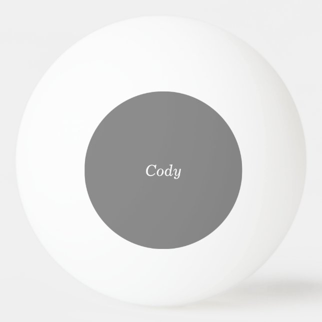 Gray Personalized Ping Pong Ball (Back)