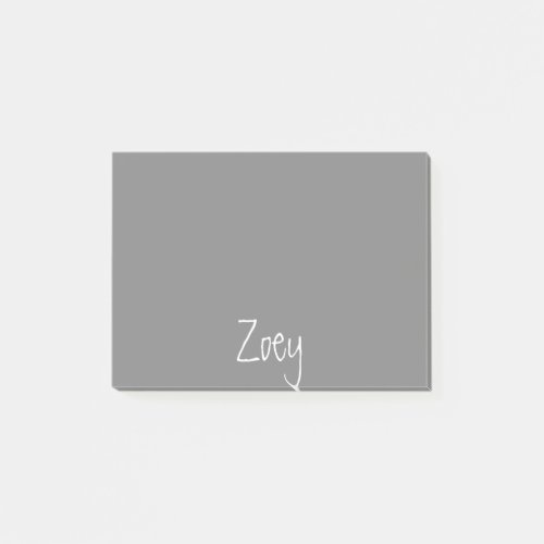 Gray Personalized Post It Notes