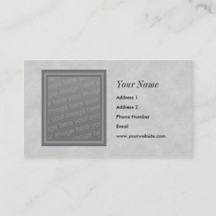 Gray Photo Frame Business Cards