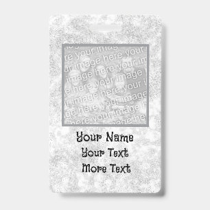 Gray photo ID Badge