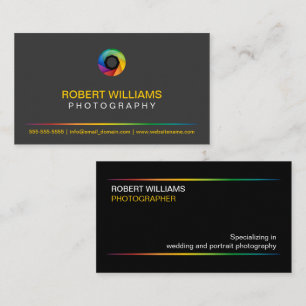 Gray Photographer Business Card