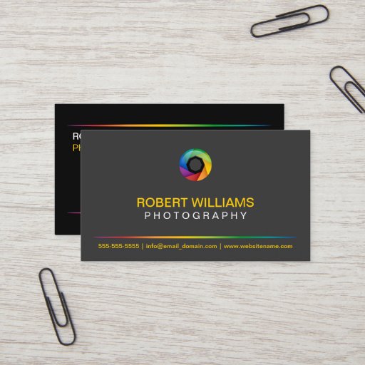 Customizable Photographer Business Cards