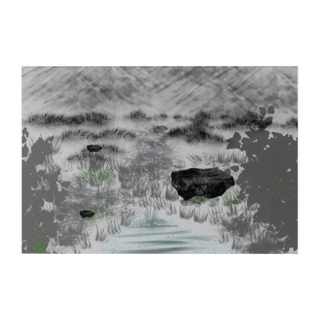 gray picture acrylic print (Front)