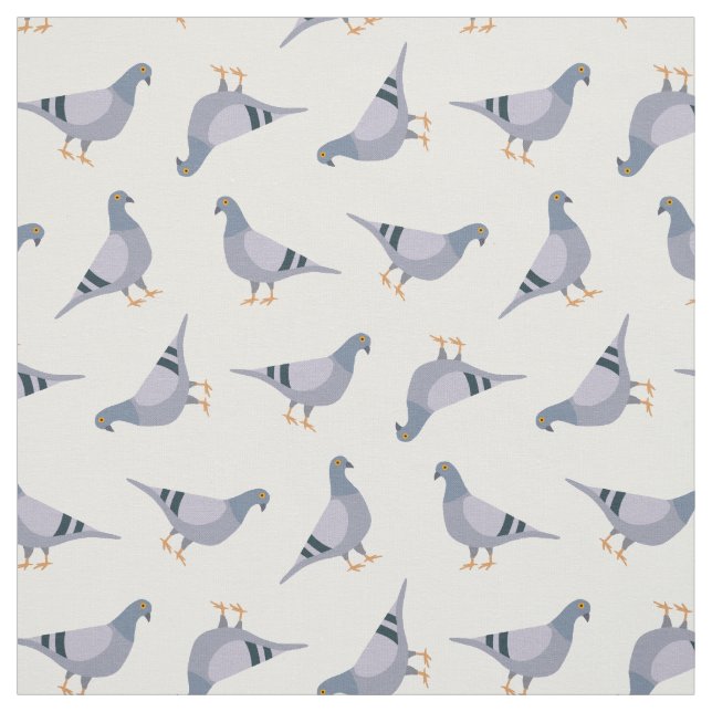 Gray Pigeons Fabric (Swatch)
