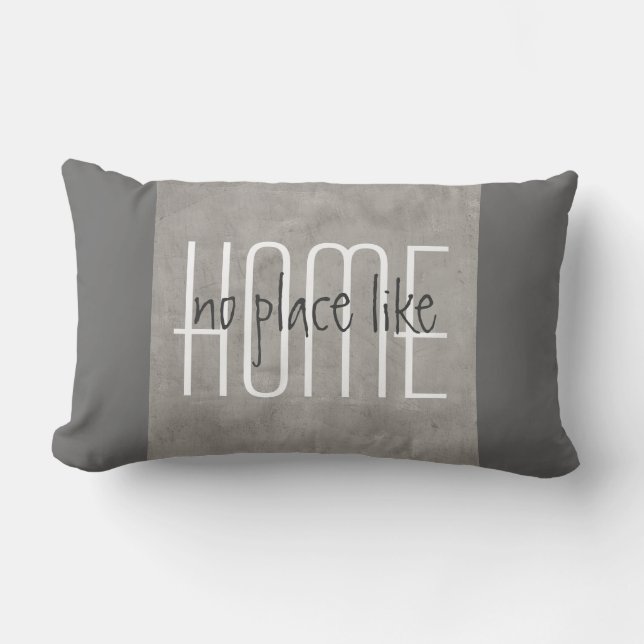 gray pillow with quote home decor (Front)