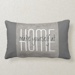 gray pillow with quote home decor