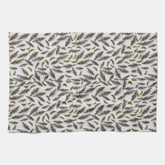 Gray Pinecones Evergreen Kitchen Towel