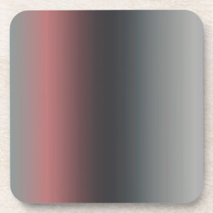 Gray, pink, black gradient, Ombre. Beverage Coaster