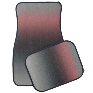 Gray, pink, black gradient, Ombre. Car Floor Mat