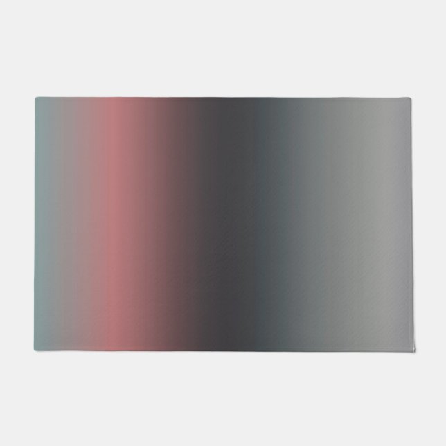 Gray, pink, black gradient, Ombre.  Doormat (Front)