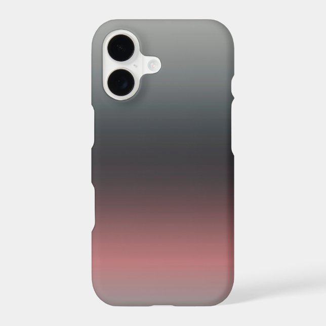 Gray, pink, black gradient, Ombre.  Iphone Case (Back)