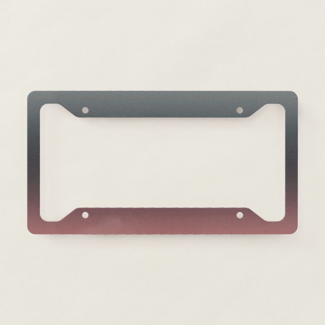 Gray, pink, black gradient, Ombre. License Plate Frame (Front)