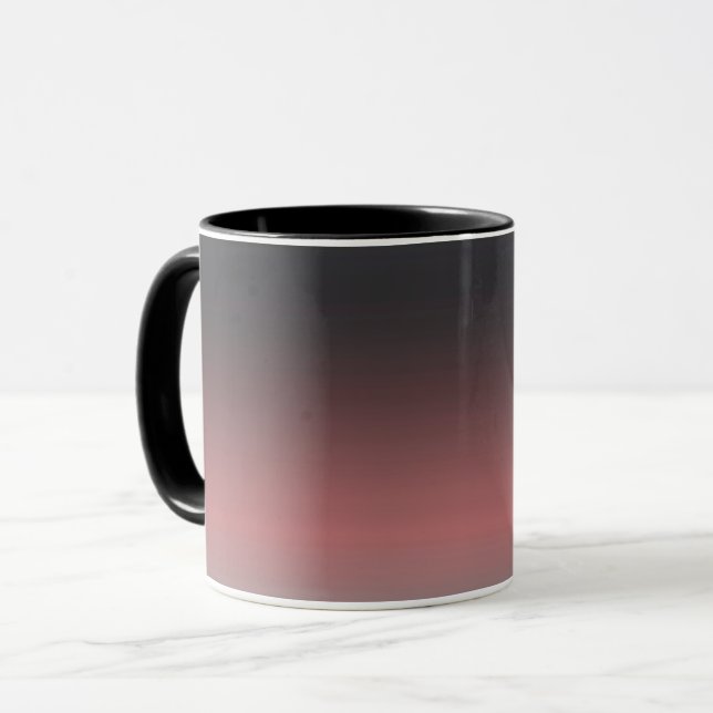 Gray, pink, black gradient, Ombre. Mug (Front Left)