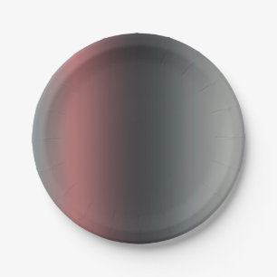 Gray, pink, black gradient, Ombre.  Paper Plates