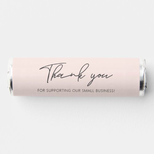 Gray  Pink Business Logo Thank you Breath Savers Mints