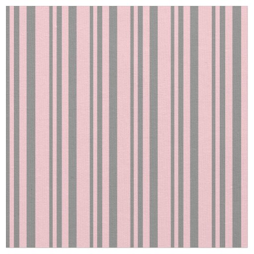 Gray & Pink Lined Pattern Fabric