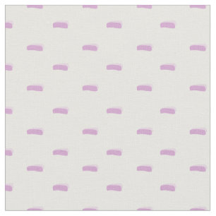 Gray Pink Minimalist Dashes on White Fabric