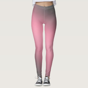 Gray Pink moonlight ombre effect  Leggings