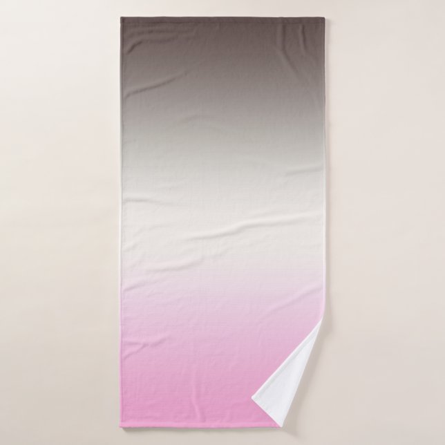 Gray pink Ombre Bath Towel (Bath Towel)