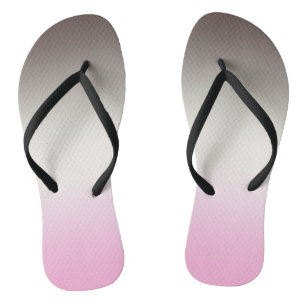 Gray pink Ombre Flip Flops