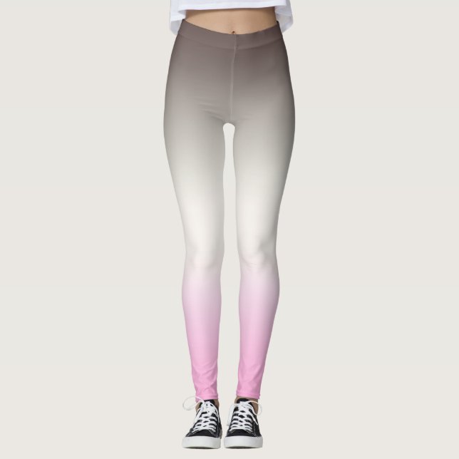 Gray pink Ombre Leggings (Front)