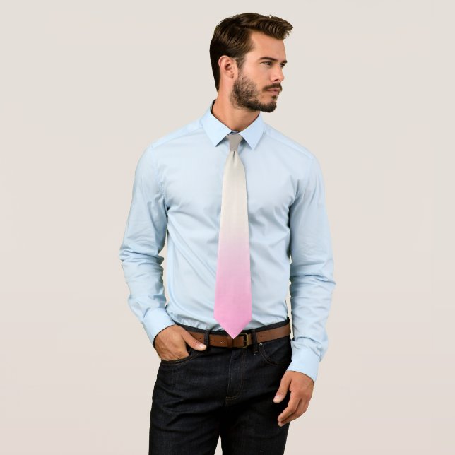 Gray pink Ombre Neck Tie (In Situ)
