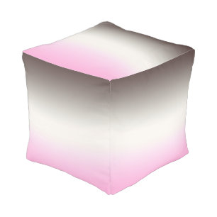 Gray pink Ombre Pouf