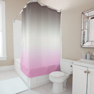 Gray pink Ombre Shower Curtain
