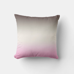 Gray pink Ombre Throw Pillow