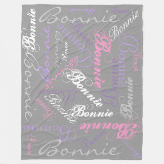 Gray, Pink, Orchid, Lavendar, Blanket Name Collage