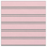 [ Thumbnail: Gray & Pink Pattern of Stripes Fabric ]