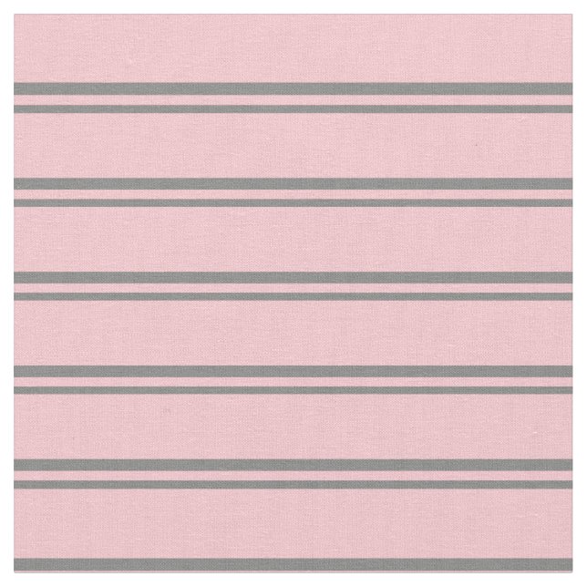 Gray & Pink Pattern of Stripes Fabric (Close Up)