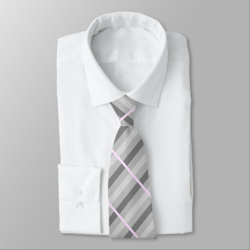 GrayPink Striped Tie