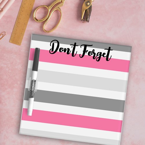 Gray Pink White Color Changeable Dont Forget Dry Erase Board