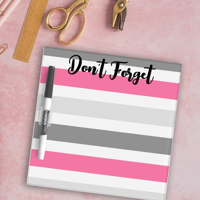 Gray Pink White Color Changeable Don't Forget Dry Erase Board (Creator Uploaded)