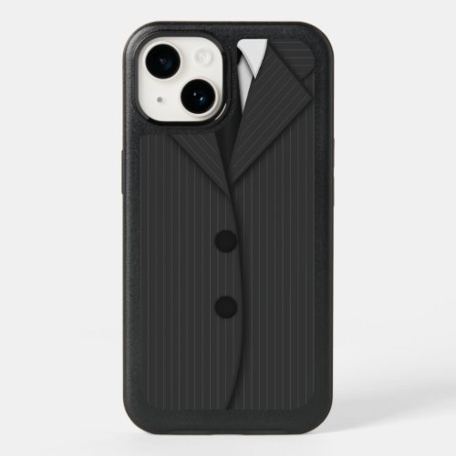 Gray Pinstripe Suit  Tie Cool Grey Stylish OtterBox iPhone 14 Case