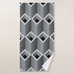 Gray pipes on top of each other - seamless backgro bath towel
