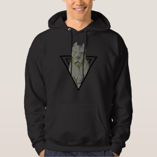 Gray Pitbull Hoodie